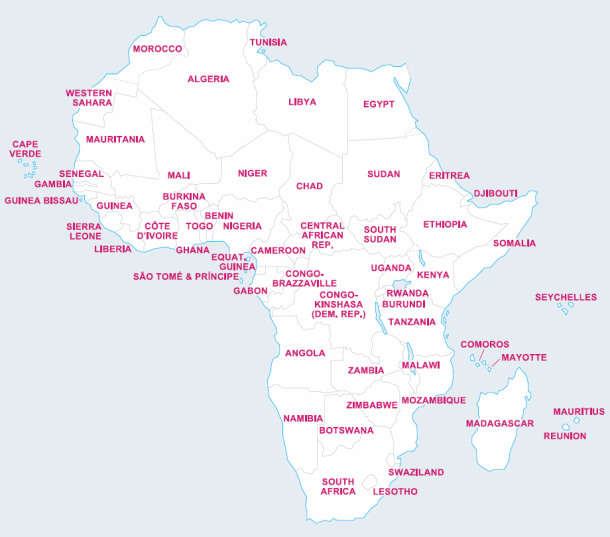 map of african countries. Map of africa. Country